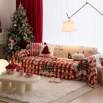 Sofa Throws Christmas Snow Plaid