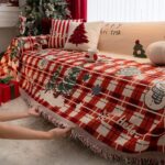 Sofa Throws Christmas Snow Plaid