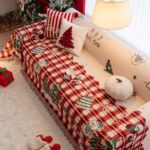 Sofa Throws Christmas Snow Plaid
